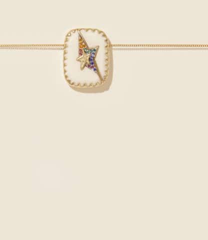 collier varda n°1 blanc rainbow - pascale monvoisin - hesmé