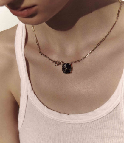 collier varda n°2 noir diamant - pascale monvoisin - hesmé