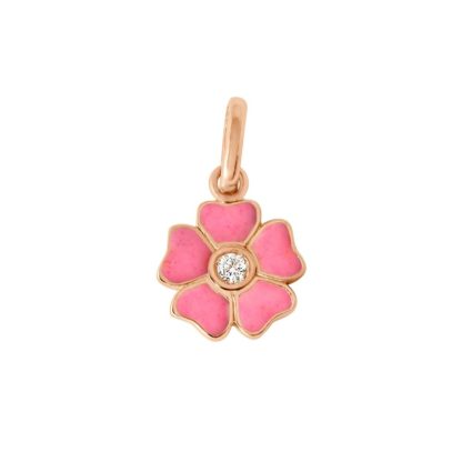 pendentif fleur diamant rose fluo - gigi clozeau - hesmé