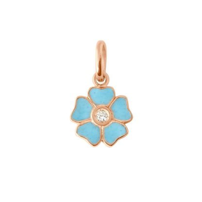 pendentif fleur diamant turquoise - gigi clozeau - hesmé
