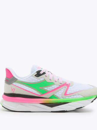 running atomo v7000 w blanc rose et vert - diadora - hesme