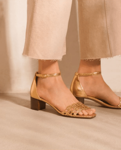 sandales n°890 gold - rivecour - hesmé