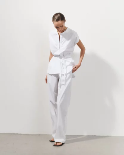 sessei, chemise, allegra, blanche, hesme, sans manche