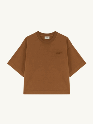 hesme, autry, tshirt, boxy, camel, femme